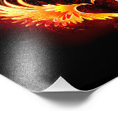 Angel Fire Heart met Wings Foto Afdruk (Hoek)