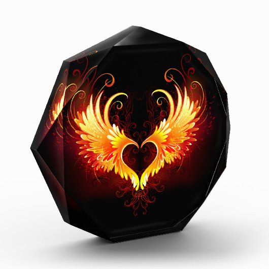 Angel Fire Heart met Wings Fotoblokken (Links)