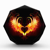 Angel Fire Heart met Wings Fotoblokken (Voorkant)