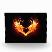 Angel Fire Heart met Wings Fotoblokken (Voorkant)