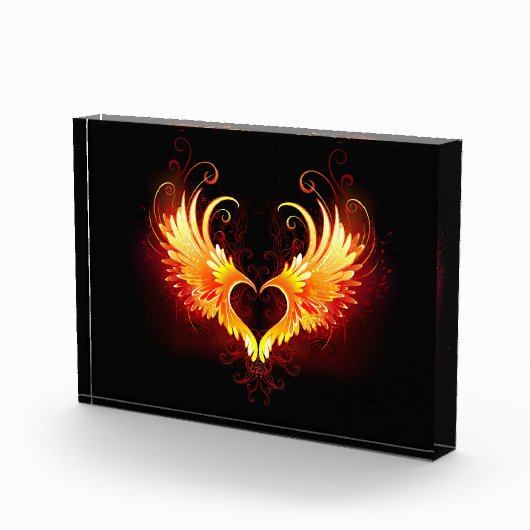 Angel Fire Heart met Wings Fotoblokken (Rechts)
