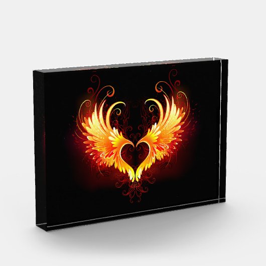 Angel Fire Heart met Wings Fotoblokken (Links)