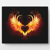 Angel Fire Heart met Wings Fotoplaat (Voorkant)