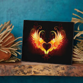 Angel Fire Heart met Wings Fotoplaat (Zijkant)