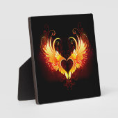 Angel Fire Heart met Wings Fotoplaat (Voorkant)