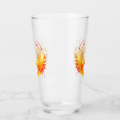 Angel Fire Heart met Wings Glas (Links)