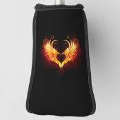 Angel Fire Heart met Wings Golfheadcover (Draai 90)