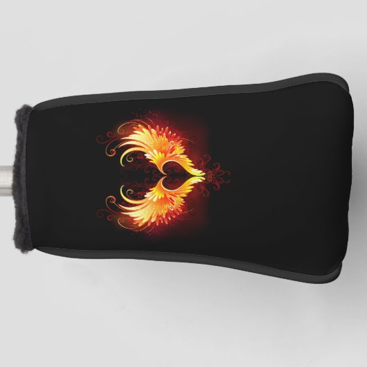 Angel Fire Heart met Wings Golfheadcover (Voorkant)