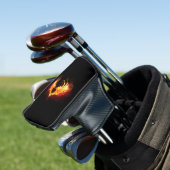 Angel Fire Heart met Wings Golfheadcover (Insitu)