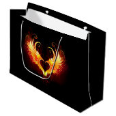 Angel Fire Heart met Wings Groot Cadeauzakje (Voorkant Gekanteld)