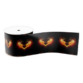 Angel Fire Heart met Wings Grosgrain Lint (Spoel)