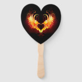 Angel Fire Heart met Wings Handwaaier (Achterkant)