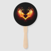 Angel Fire Heart met Wings Handwaaier (Voorkant)