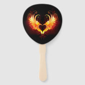 Angel Fire Heart met Wings Handwaaier (Achterkant)