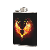 Angel Fire Heart met Wings Heupfles (Links)