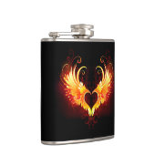 Angel Fire Heart met Wings Heupfles (Rechts)