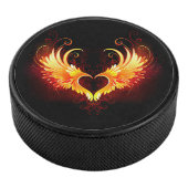 Angel Fire Heart met Wings Hockey Puck (3/4)