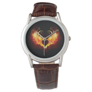 Angel Fire Heart met Wings Horloge