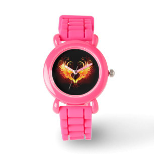Angel Fire Heart met Wings Horloge
