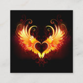 Angel Fire Heart met Wings Informatiekaartje (Voorkant)