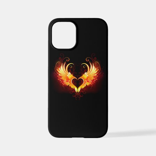 Angel Fire Heart met Wings iPhone Hoesje (Achterkant)