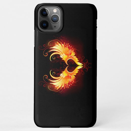Angel Fire Heart met Wings iPhone Hoesje (Achterkant)