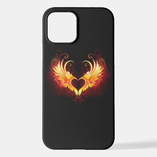 Angel Fire Heart met Wings iPhone Hoesje (Achterkant)