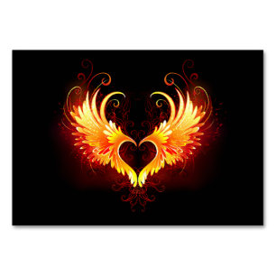 Angel Fire Heart met Wings Kaart
