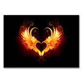 Angel Fire Heart met Wings Kaart (Voorkant)