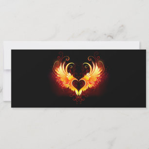 Angel Fire Heart met Wings Kaart