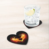 Angel Fire Heart met Wings Kartonnen Onderzetters (Insitu)