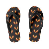 Angel Fire Heart met Wings Kinder Teenslippers (Voetbed)