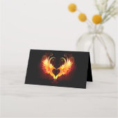 Angel Fire Heart met Wings Klantenkaartje (Achterkant)