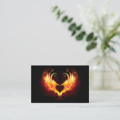 Angel Fire Heart met Wings Klantenkaartje (Staand voorkant)