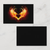 Angel Fire Heart met Wings Klantenkaartje (Voorkant / Achterkant)