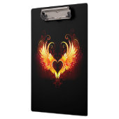 Angel Fire Heart met Wings Klembord (Links)
