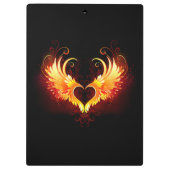 Angel Fire Heart met Wings Klembord (Achterkant)
