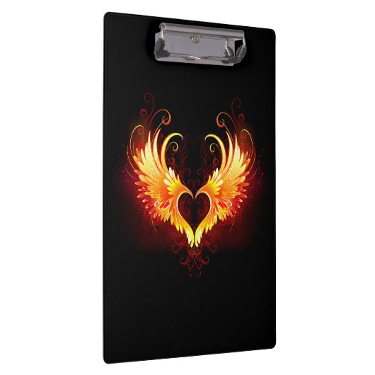 Angel Fire Heart met Wings Klembord (Rechts)