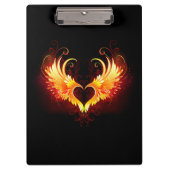 Angel Fire Heart met Wings Klembord (Voorkant)