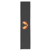 Angel Fire Heart met Wings Korte Tafelloper (Voorkant)