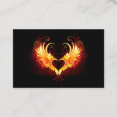 Angel Fire Heart met Wings Kortingskaartje (Voorkant)