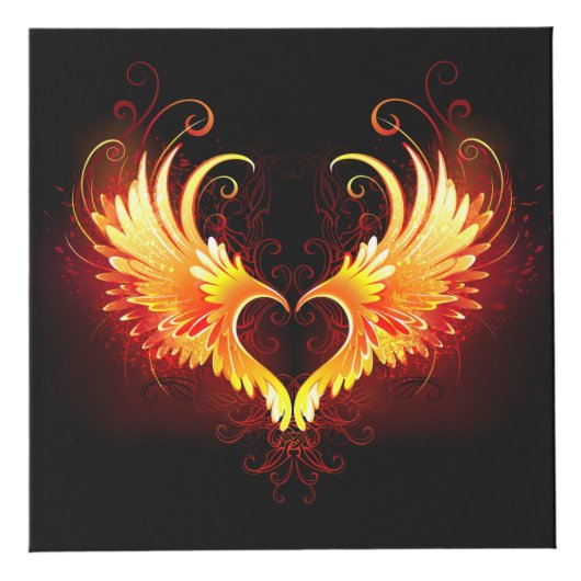 Angel Fire Heart met Wings Kubus (Rechts)