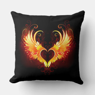 Angel Fire Heart met Wings Kussen