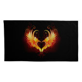Angel Fire Heart met Wings Kussensloop (Achterkant-Rechts)