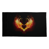 Angel Fire Heart met Wings Kussensloop (Achterkant-Links)