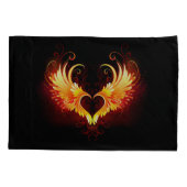 Angel Fire Heart met Wings Kussensloop (Achterkant)