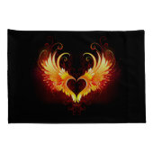 Angel Fire Heart met Wings Kussensloop (Achterkant-Rechts)