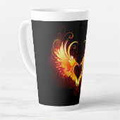 Angel Fire Heart met Wings Latte Mok (Linkerhoek)