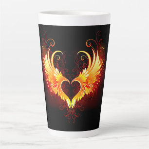Angel Fire Heart met Wings Latte Mok