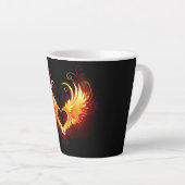 Angel Fire Heart met Wings Latte Mok (Rechterhoek)